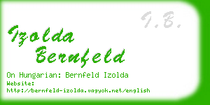 izolda bernfeld business card
